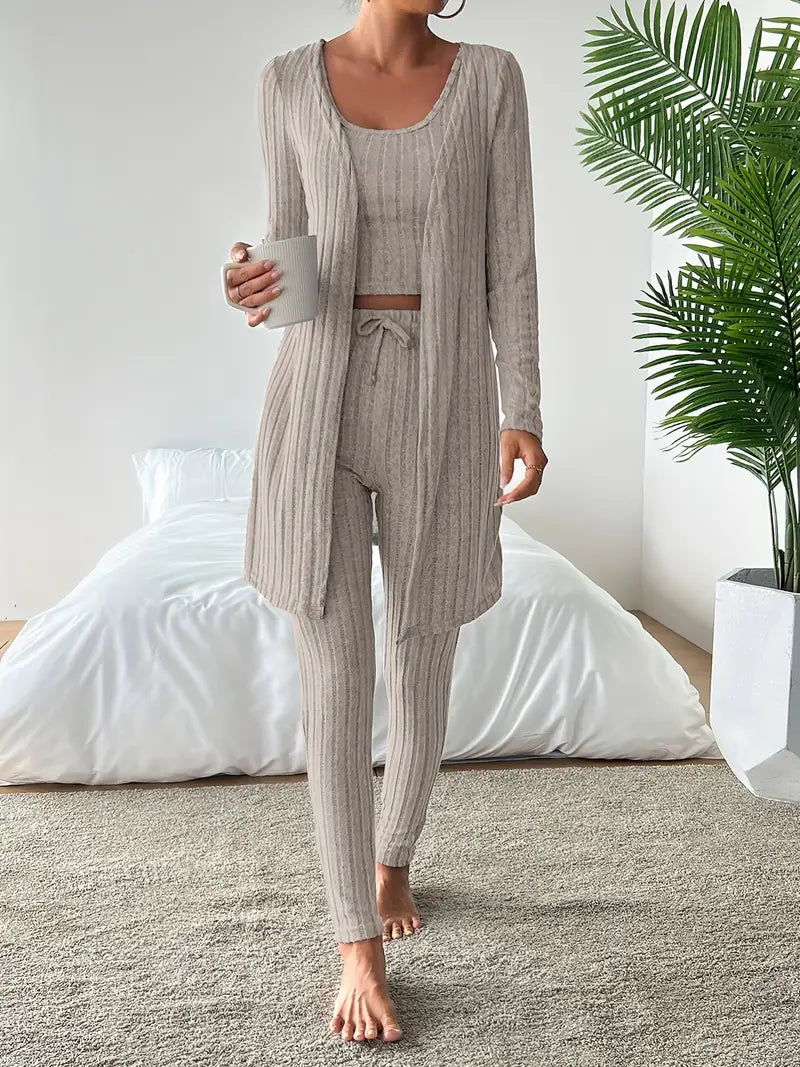 Leah - 3-Piece Ribbed Set
