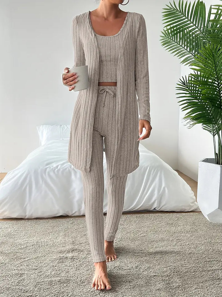 Leah - 3-Piece Ribbed Set