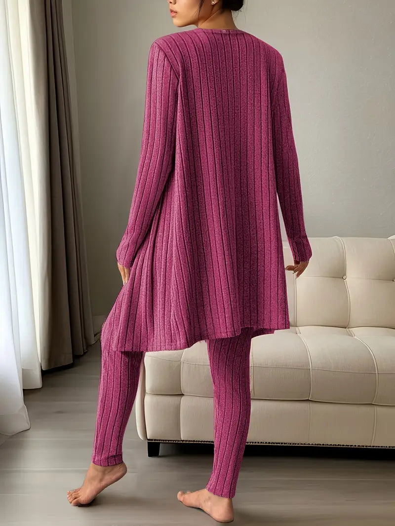 Leah - 3-Piece Ribbed Set