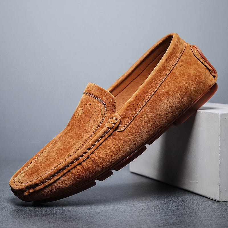 Hayes - Hand-Stitched Suede Loafers