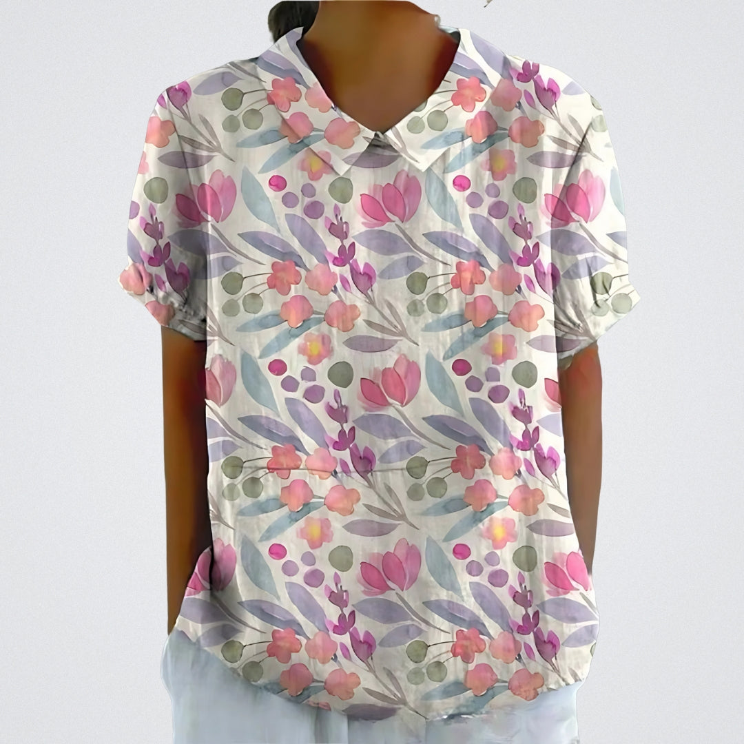 Violet - Airy Floral Blouse