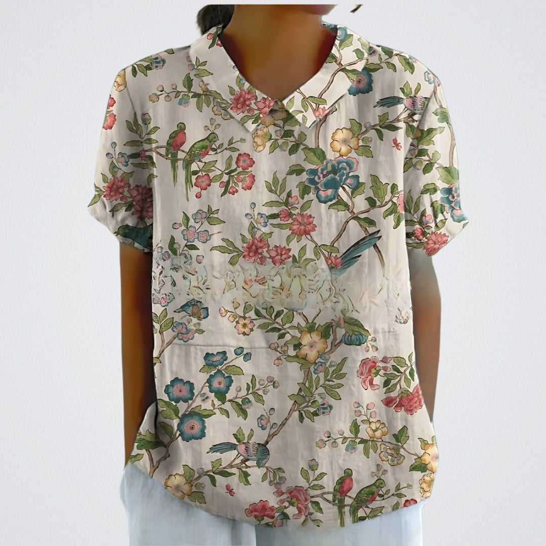 Violet - Airy Floral Blouse