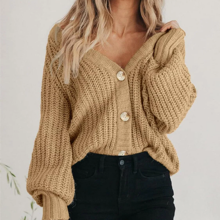 Olive - Chunky Knit Cardigan