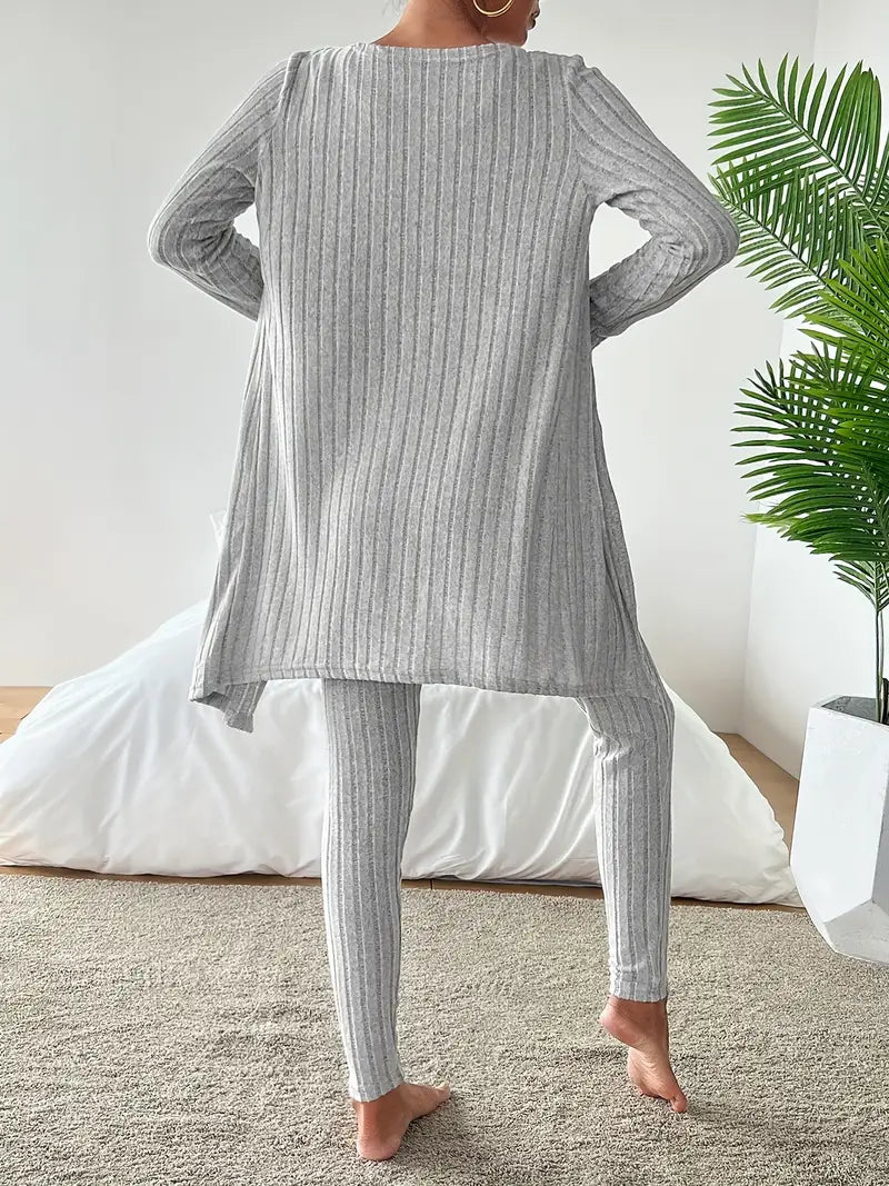 Leah - 3-Piece Ribbed Set