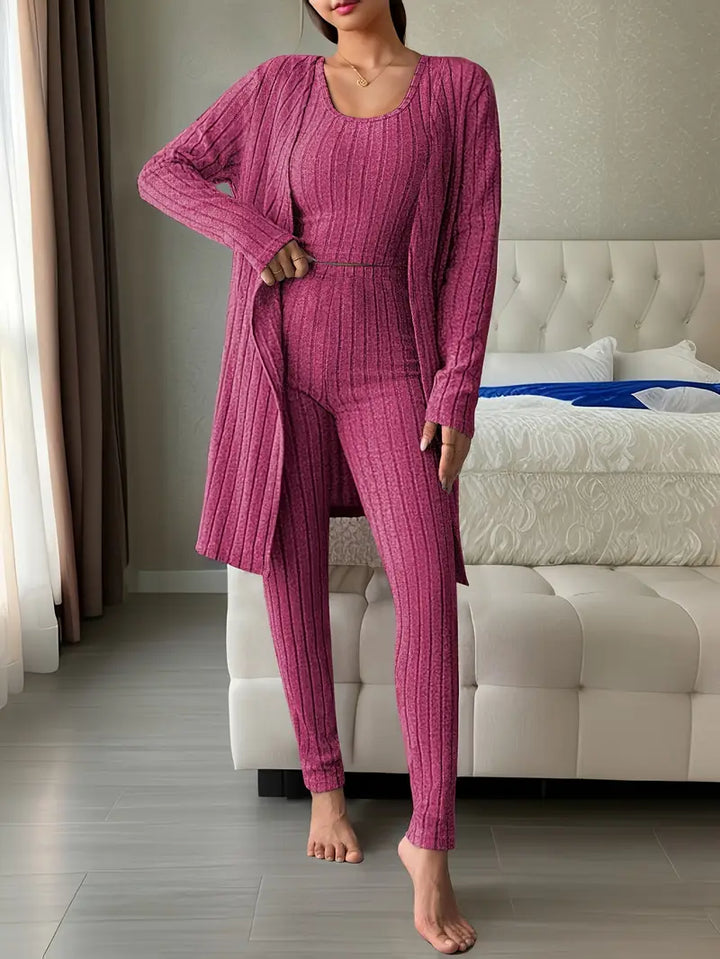 Leah - 3-Piece Ribbed Set