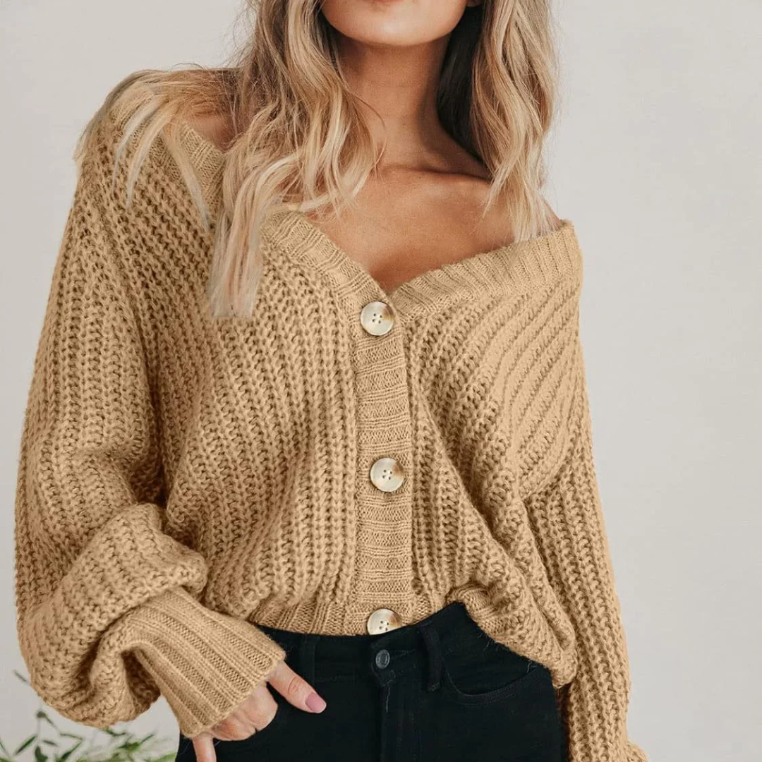 Olive - Chunky Knit Cardigan
