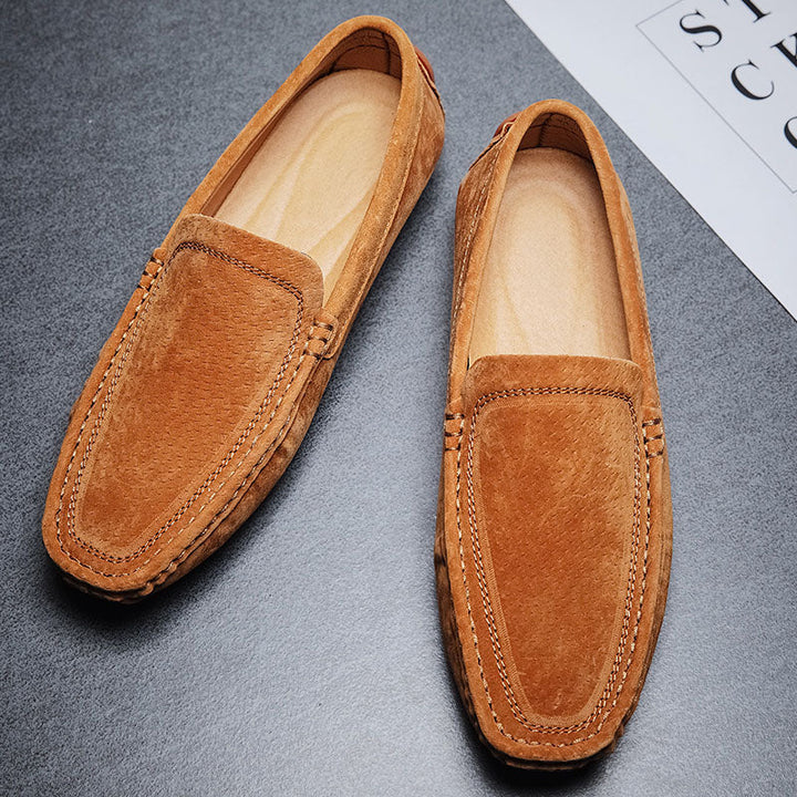 Hayes - Hand-Stitched Suede Loafers