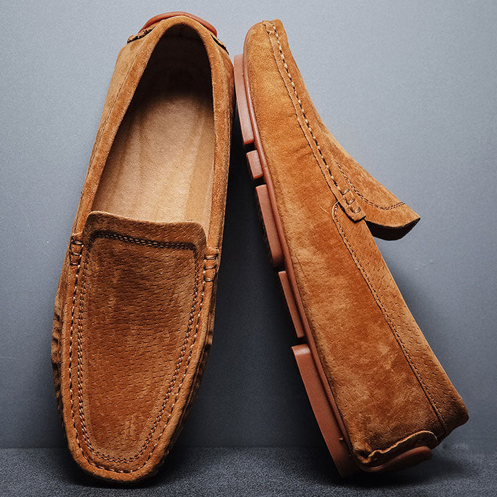 Hayes - Hand-Stitched Suede Loafers