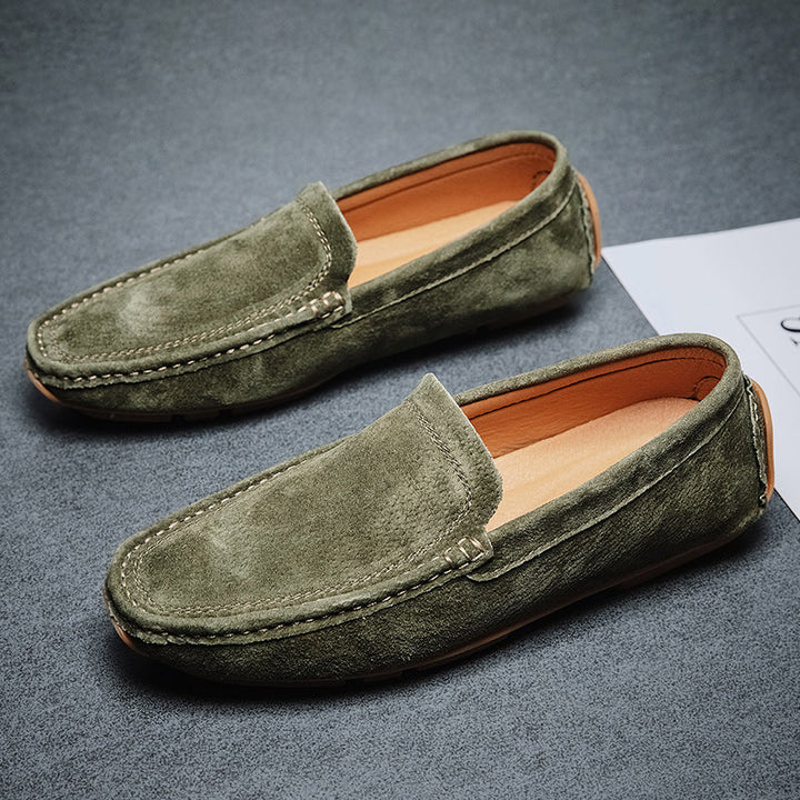 Hayes - Hand-Stitched Suede Loafers