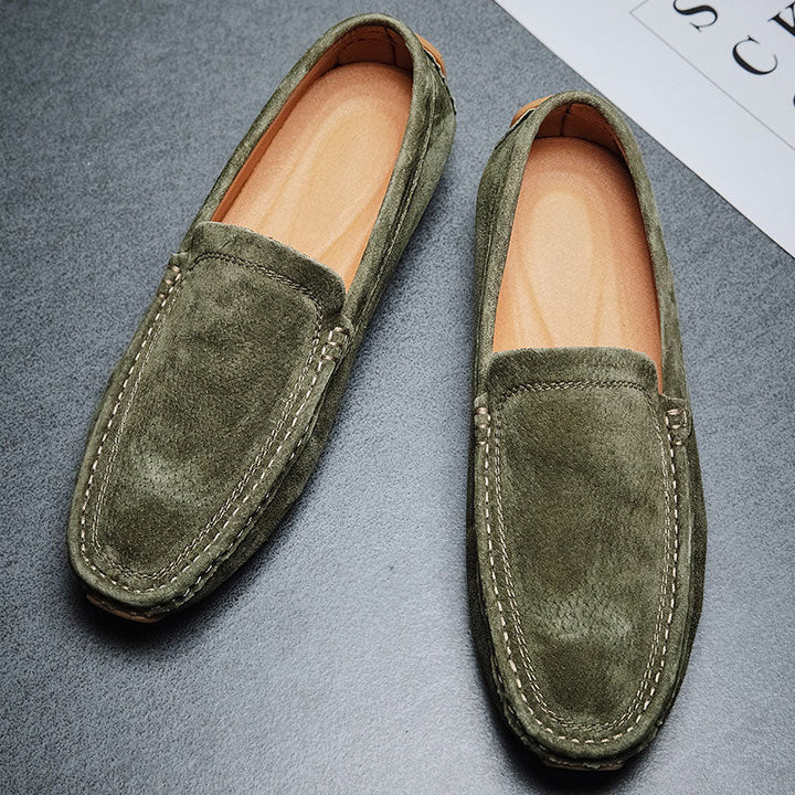Hayes - Hand-Stitched Suede Loafers
