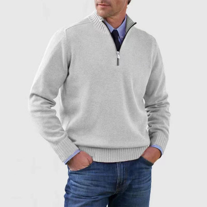 Blanco - Stylish Cashmere Zip-Sweater