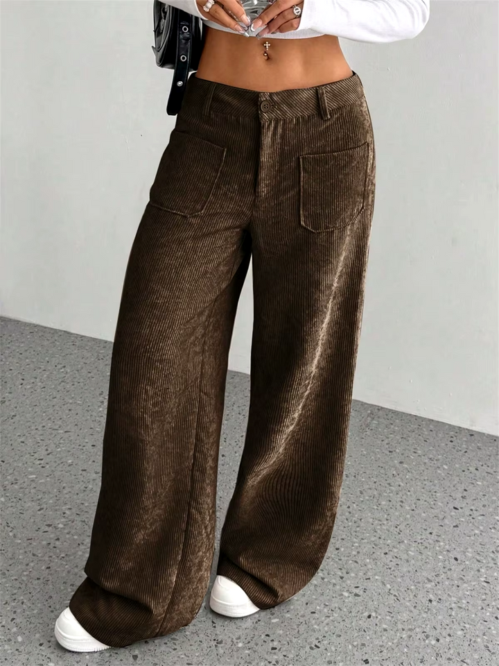 Livie - Wide Leg Corduroy Pants