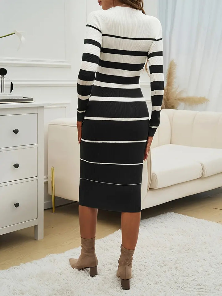 Mia - Striped Bodycon Dress