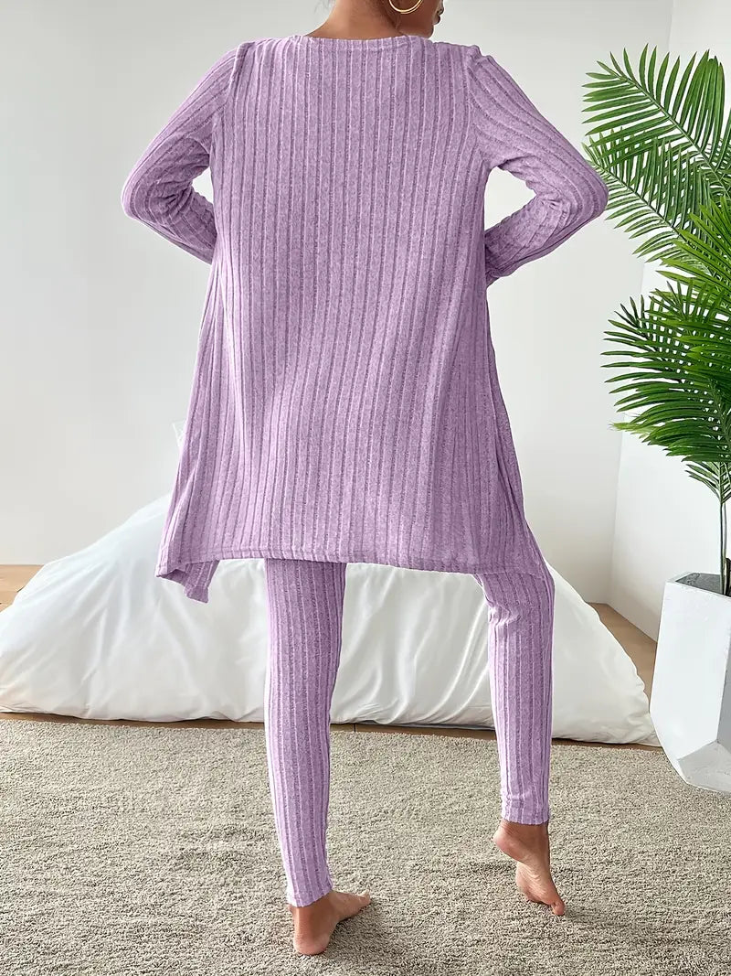 Leah - 3-Piece Ribbed Set