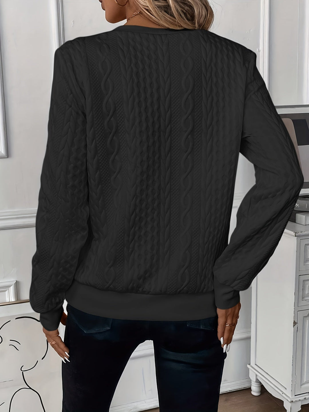 Sasha - Textured Quarter-Zip