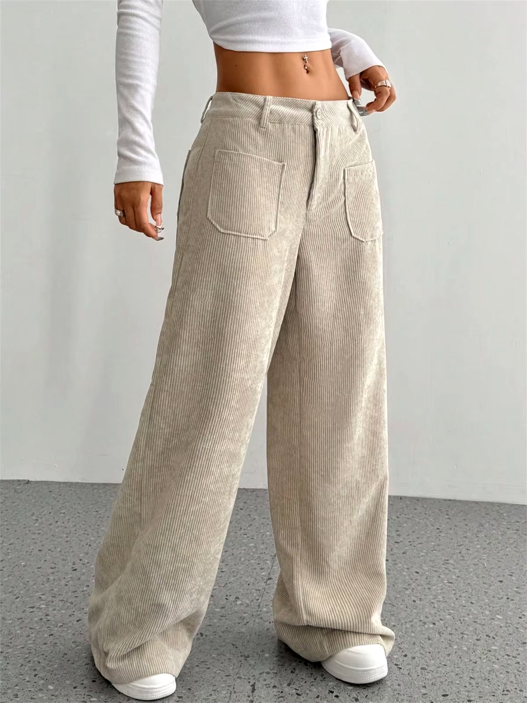 Livie - Wide Leg Corduroy Pants