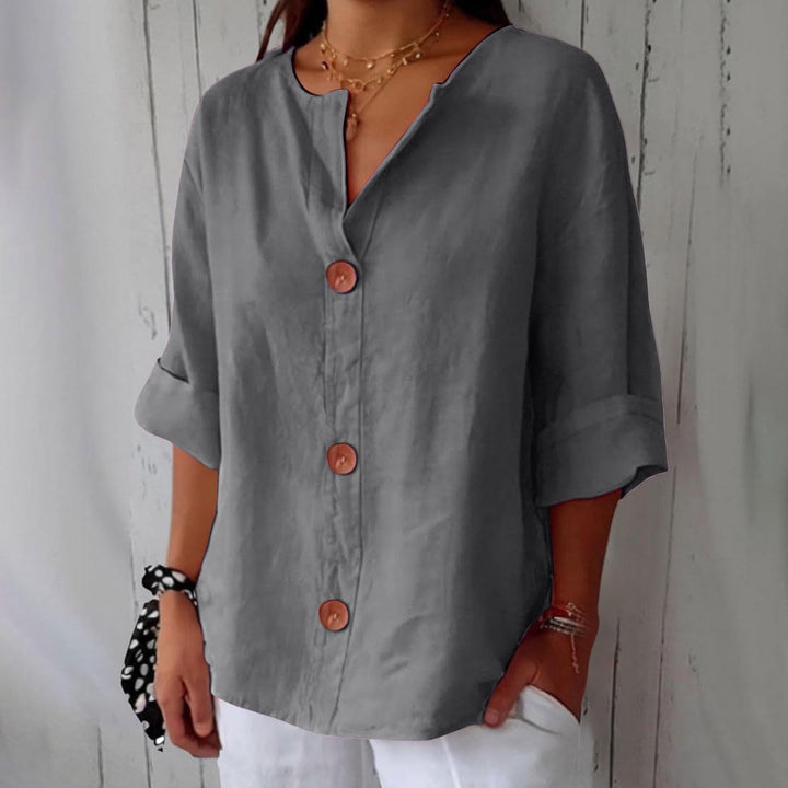 Clair - Coastal Linen Blouse