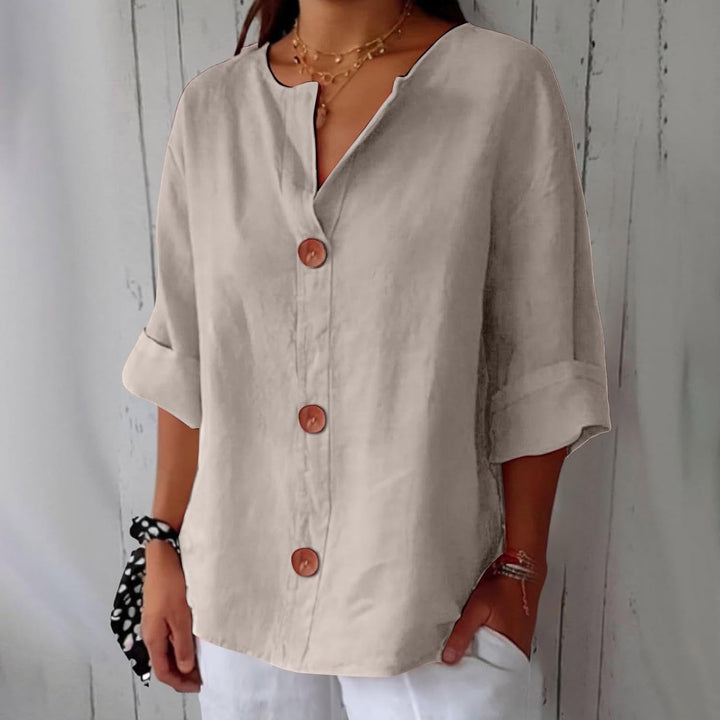 Clair - Coastal Linen Blouse