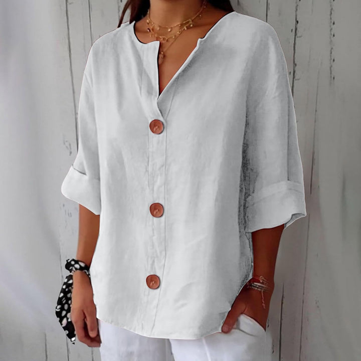 Clair - Coastal Linen Blouse
