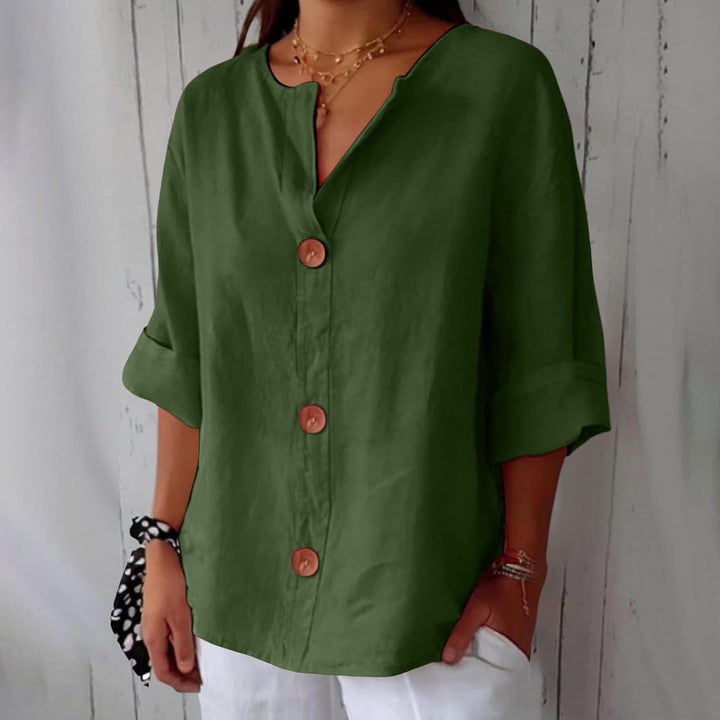 Clair - Coastal Linen Blouse
