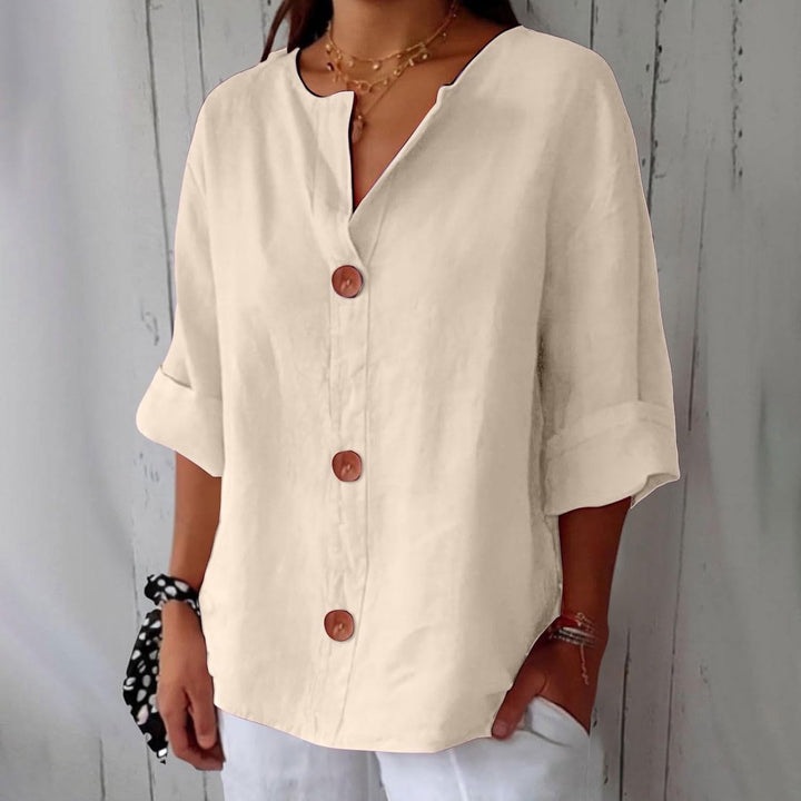 Clair - Coastal Linen Blouse