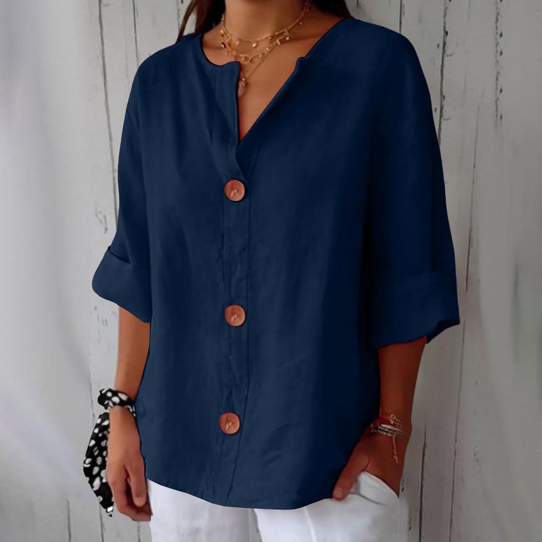 Clair - Coastal Linen Blouse