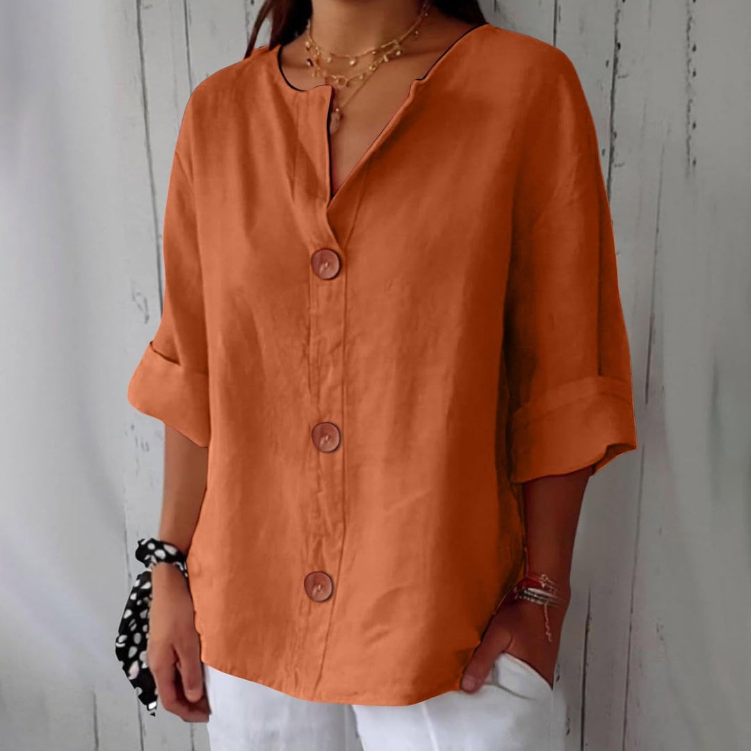 Clair - Coastal Linen Blouse