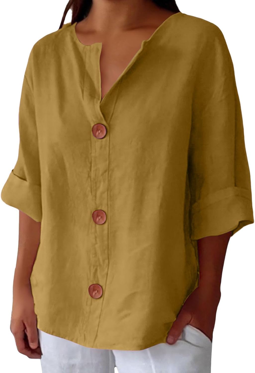 Clair - Coastal Linen Blouse