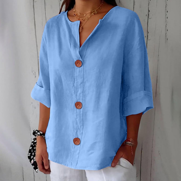 Clair - Coastal Linen Blouse