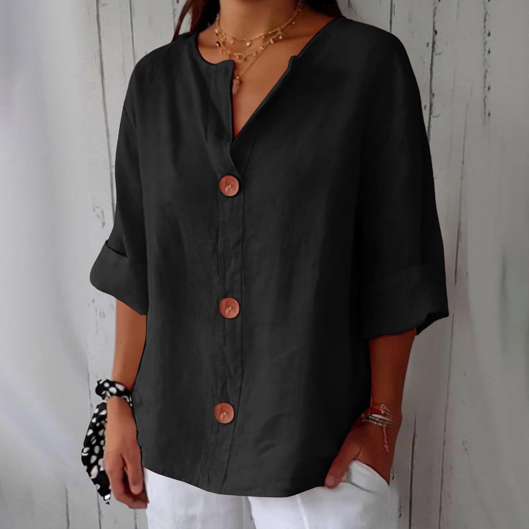 Clair - Coastal Linen Blouse