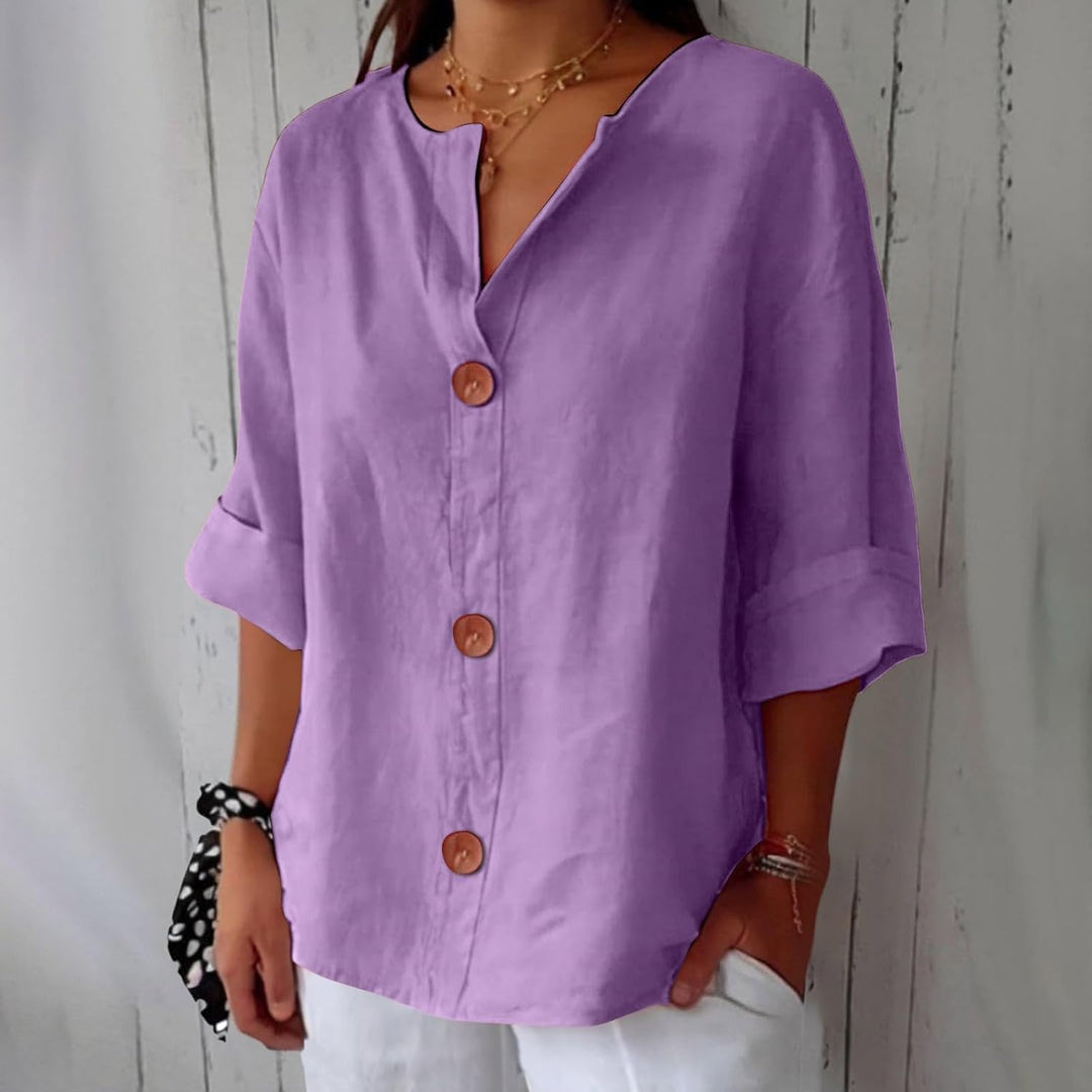 Clair - Coastal Linen Blouse