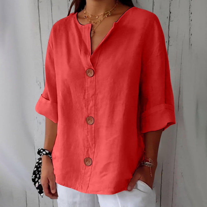 Clair - Coastal Linen Blouse