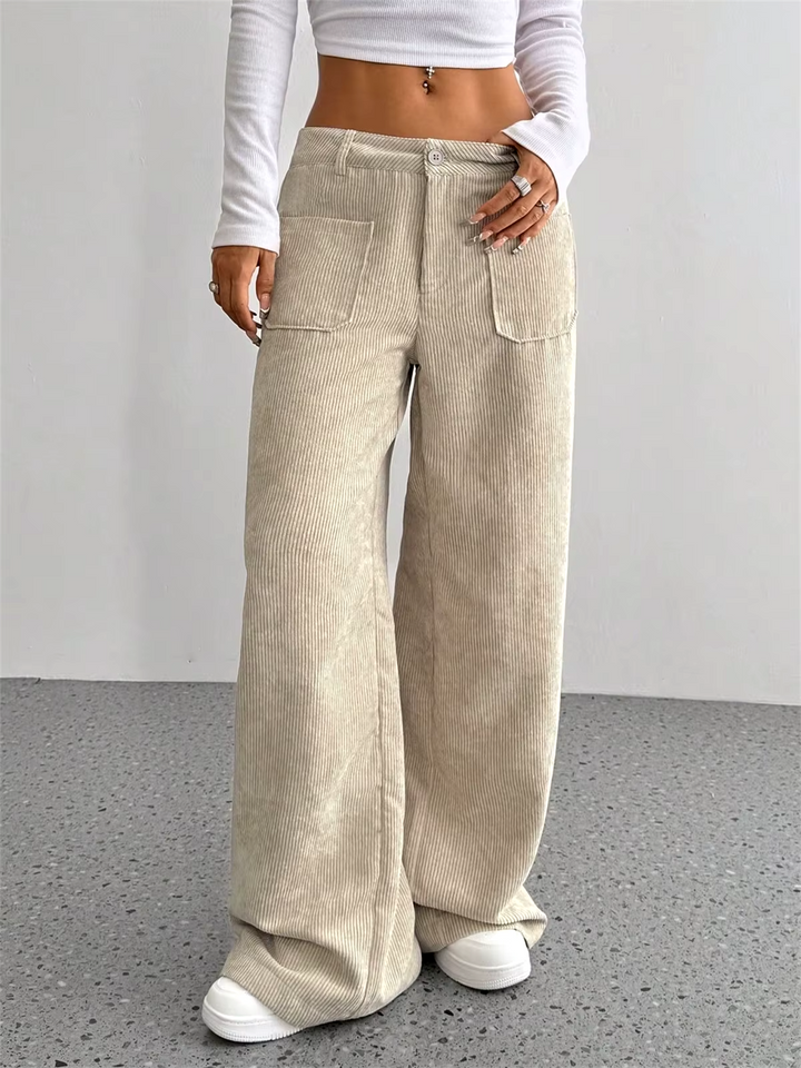 Livie - Wide Leg Corduroy Pants