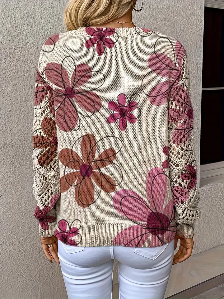 Marleta - Elegant Floral Sweater