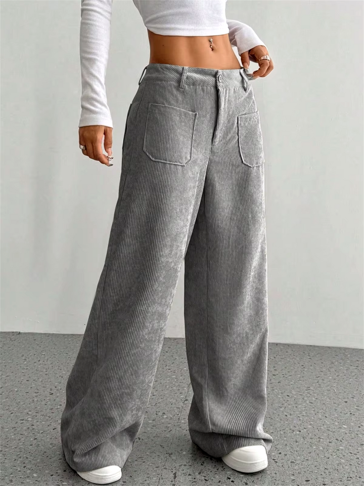 Livie - Wide Leg Corduroy Pants