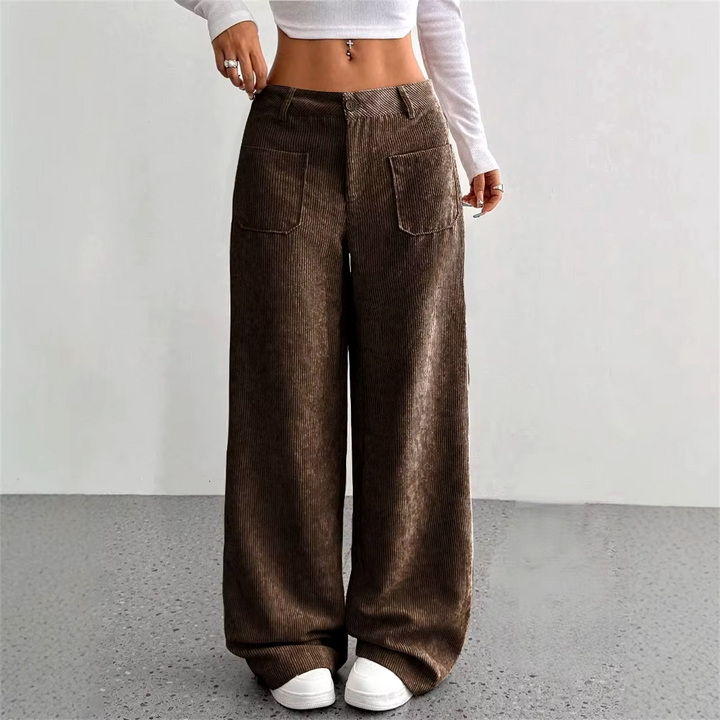 Livie - Wide Leg Corduroy Pants