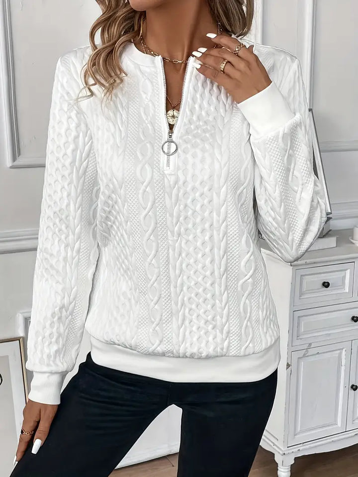 Sasha - Textured Quarter-Zip