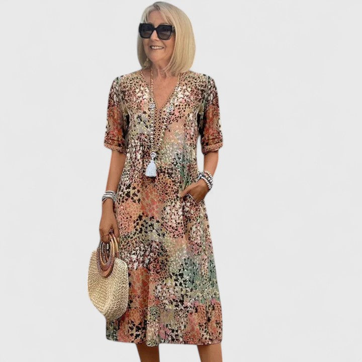 Relza - Elegant Midi Dress