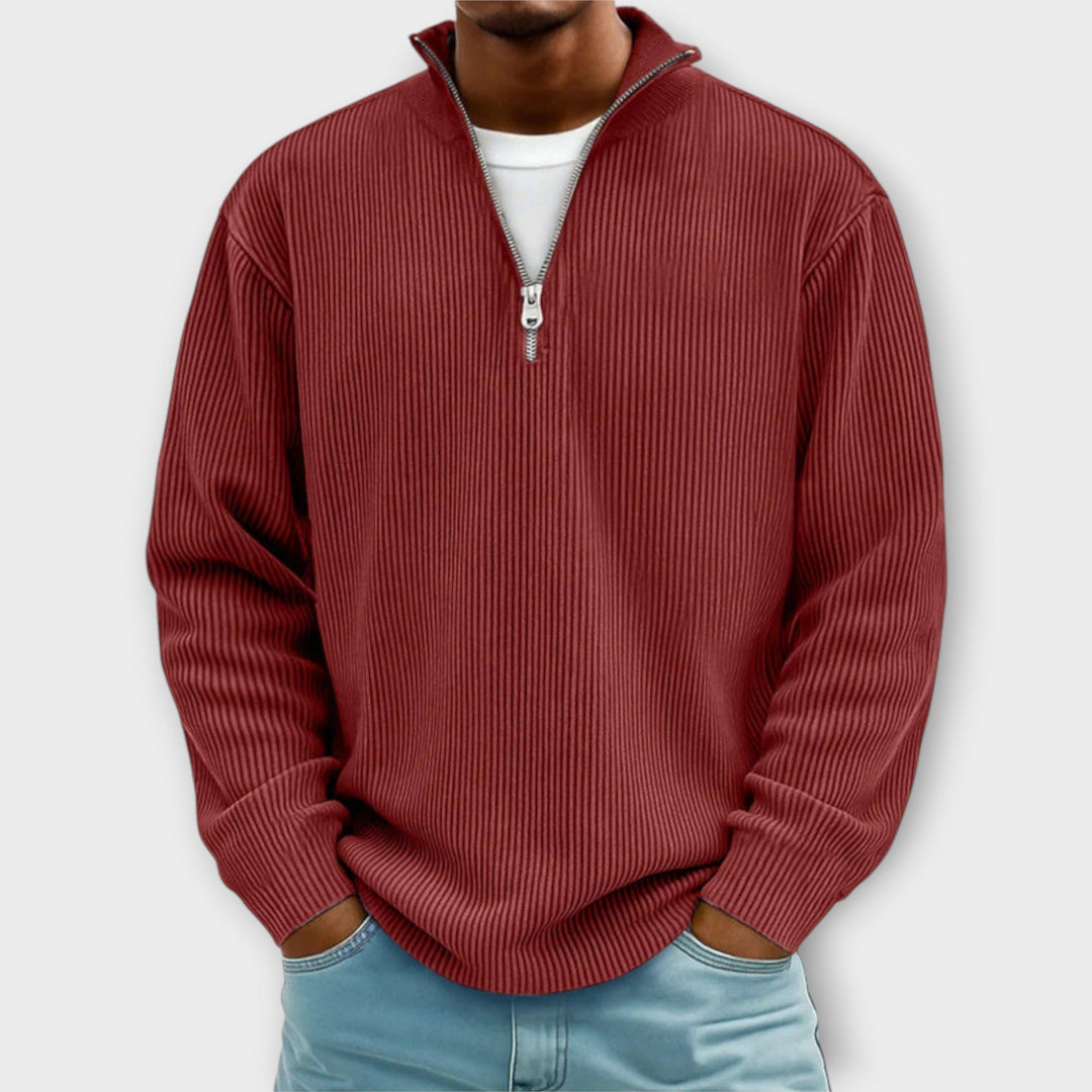 Matthias - Classy Corduroy Zip-Sweater