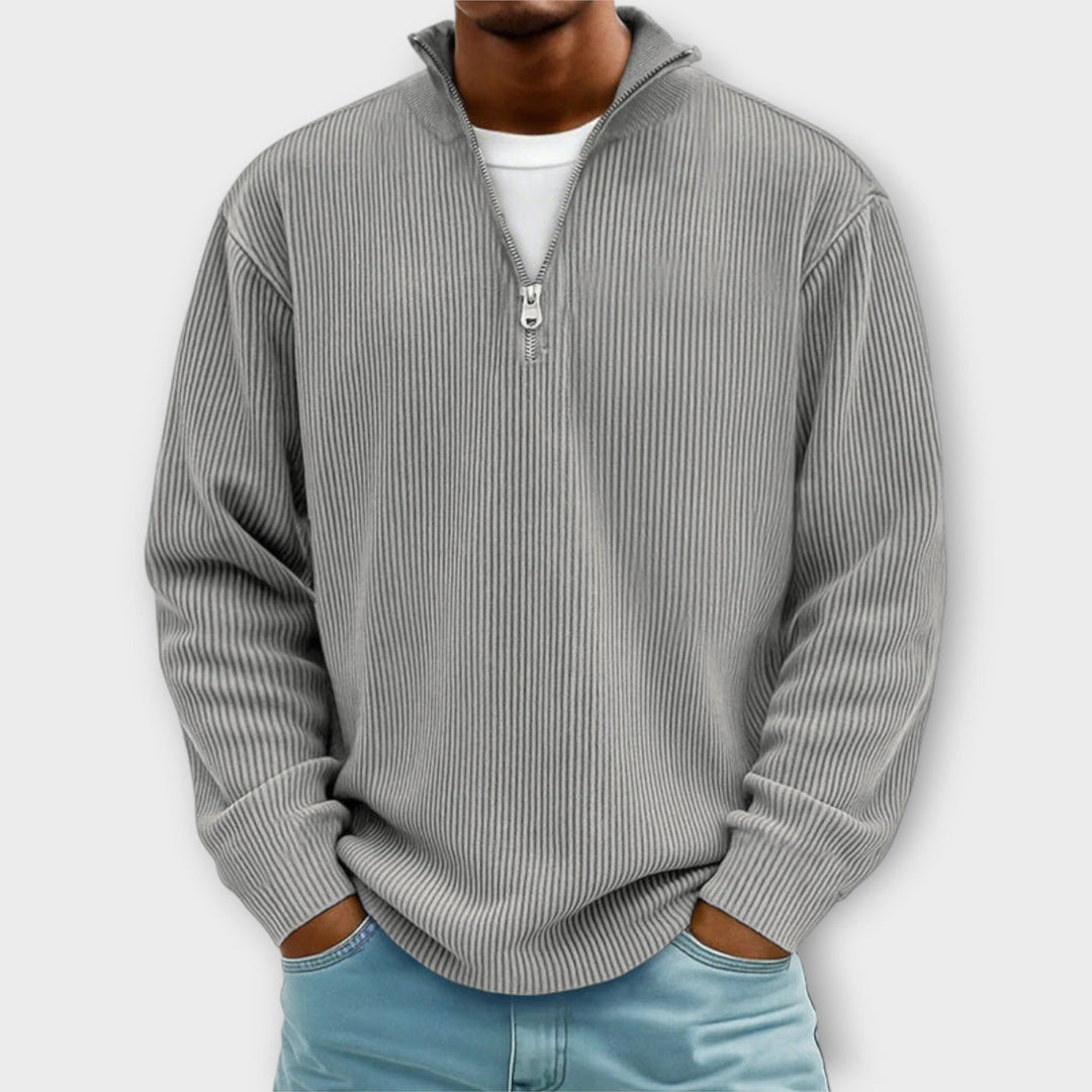 Matthias - Classy Corduroy Zip-Sweater