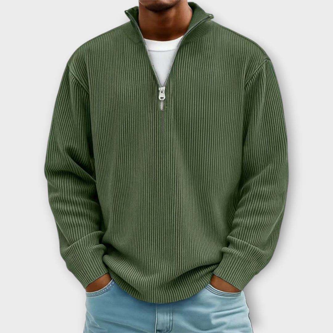 Matthias - Classy Corduroy Zip-Sweater