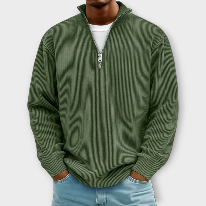 Matthias - Classy Corduroy Zip-Sweater