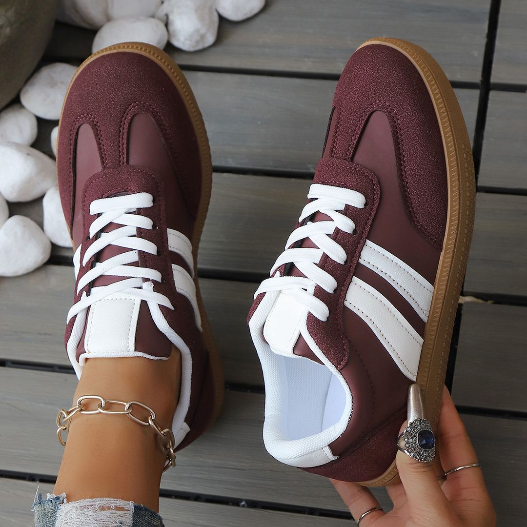 Juno - Suede & Leather Retro Sneakers