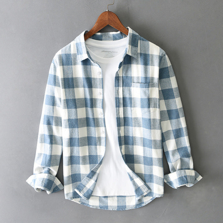 Gus - Blended-Cotton Plaid Shirt