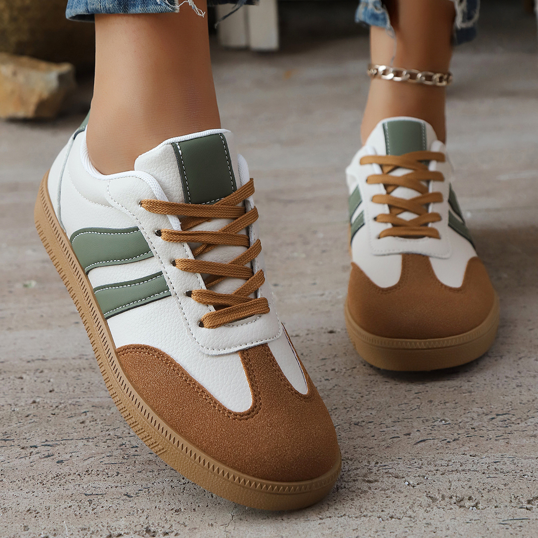 Juno - Suede & Leather Retro Sneakers