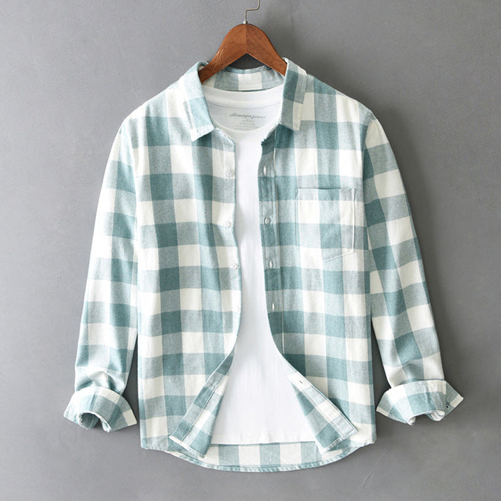 Gus - Blended-Cotton Plaid Shirt