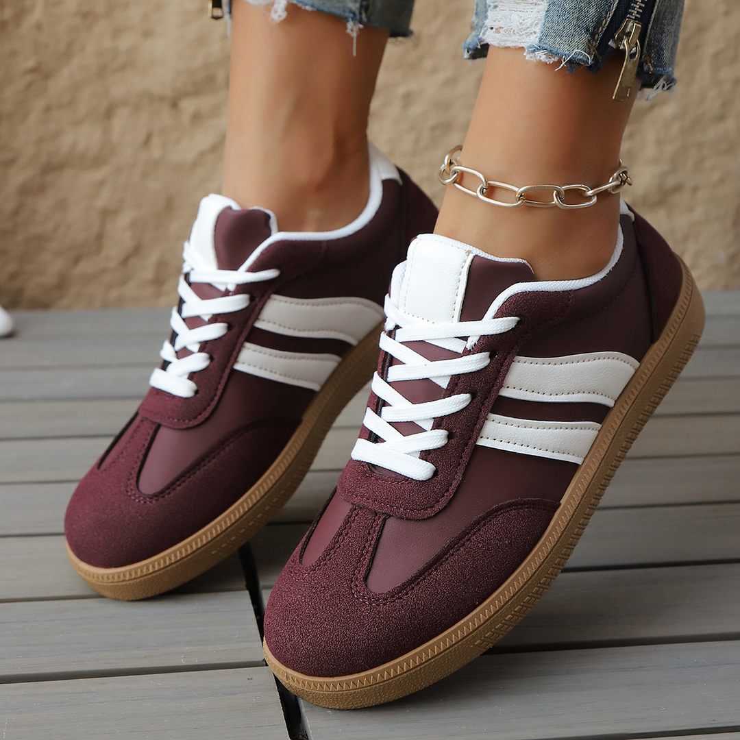 Juno - Suede & Leather Retro Sneakers