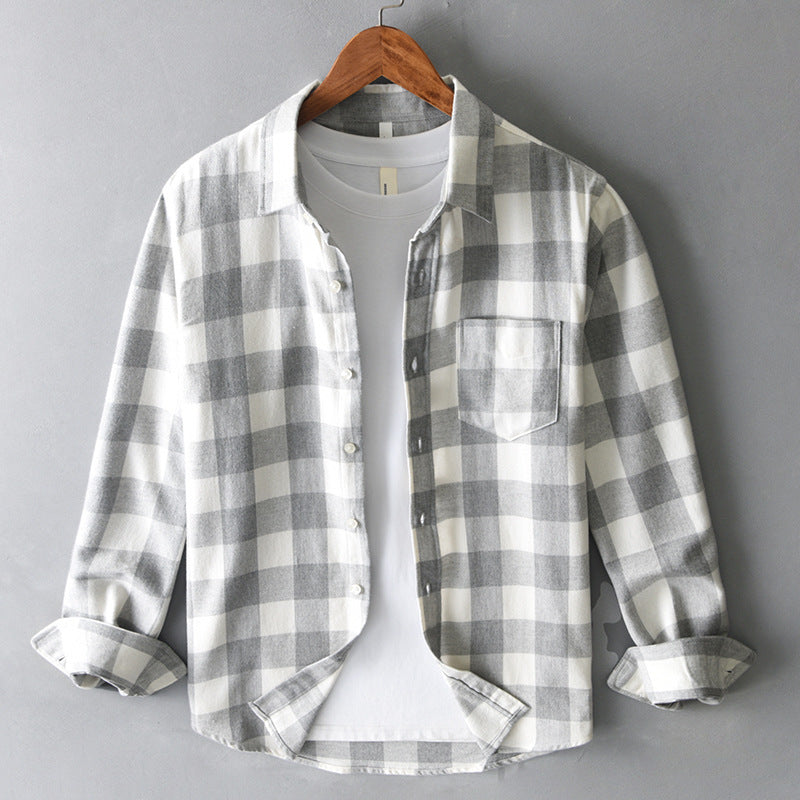 Gus - Blended-Cotton Plaid Shirt