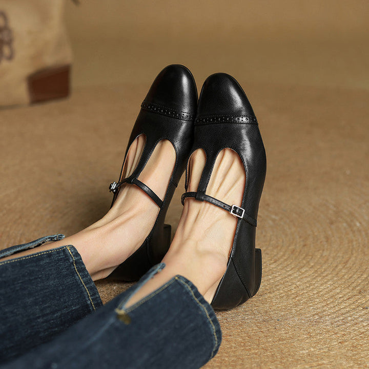Myra - Cushioned Leather Flats