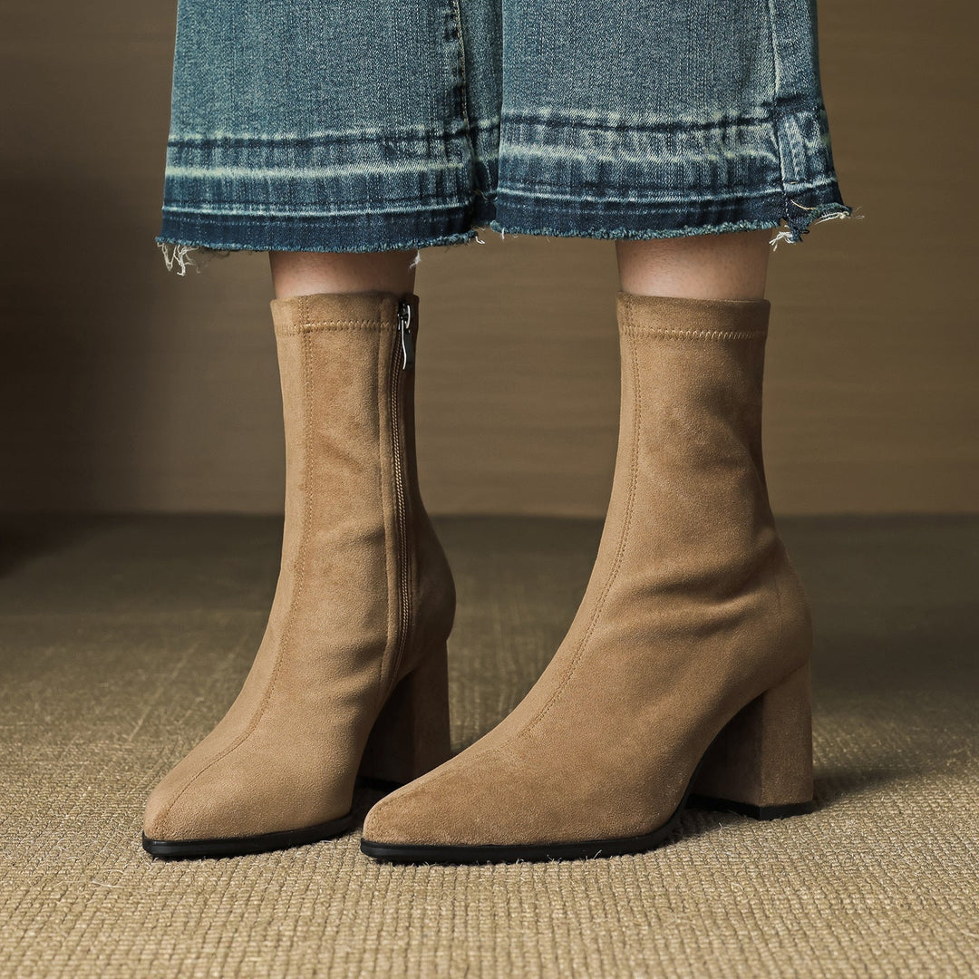 Alissa - Creamy Suede Boots